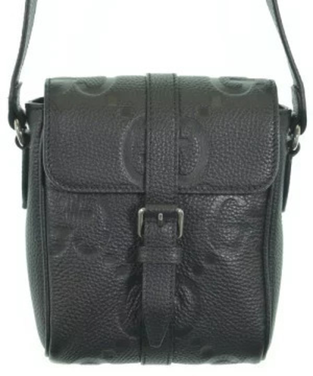 Gucci Jumbo GG Messenger Bag embossed calfskin Black